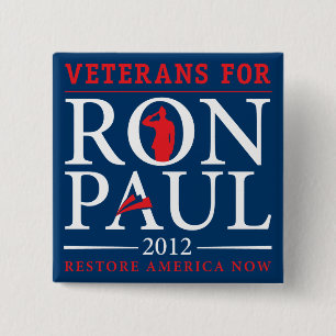 Veteranen voor Ron Paul Retro Button