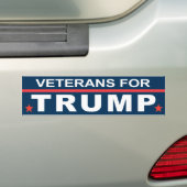 Veteranen voor Trump 2016 Bumpersticker (Op auto)