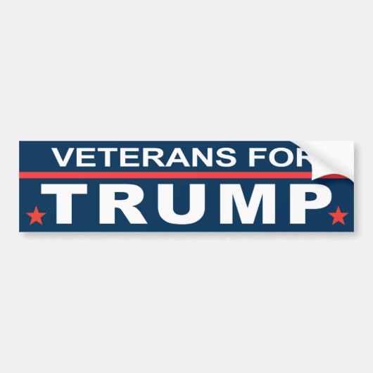 Veteranen voor Trump 2016 Bumpersticker (Voorkant)