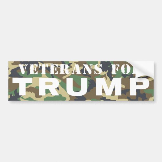Veteranen voor Trump 2016 Bumpersticker (Voorkant)