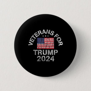 Veteranen voor Trump 2024 Ronde Button 5,7 Cm