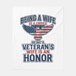 Veteranen Vrouw Eer Patriottische Adelaar Shirt Fleece Deken