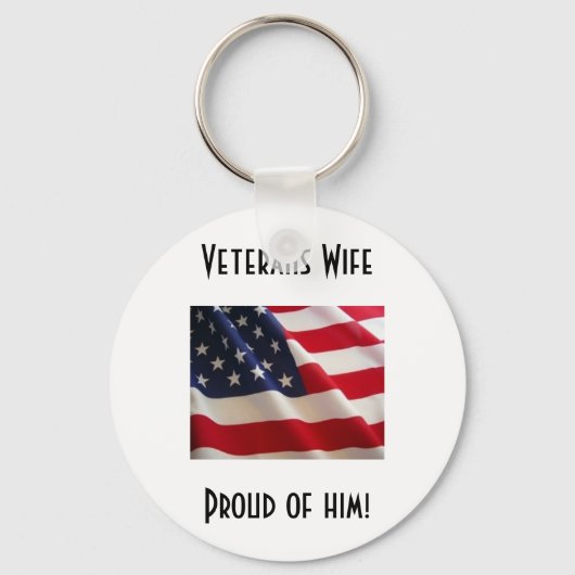 Veteranen WifeProud van hem. Sleutelhanger (Voorkant)