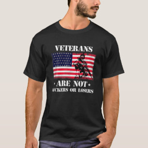 Veteranen zijn geen sukkels of lossers t-shirt