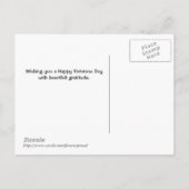 Veteranendag Amerikaanse vlag en dank u Briefkaart (Achterkant)