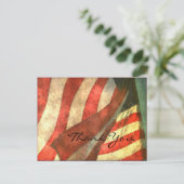 Veteranendag Amerikaanse vlag en dank u Briefkaart (Staand voorkant)