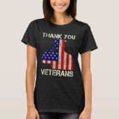 Veteranendag Dank u veteranen voor het patriottisc T-shirt (Voorkant)