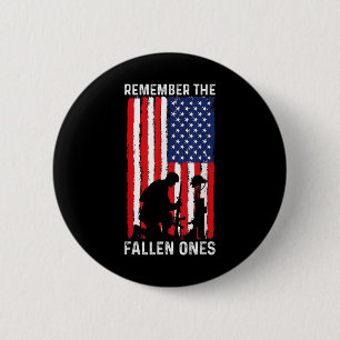 Veteranendag De gevallen patriottische veteraan Ronde Button 5,7 Cm