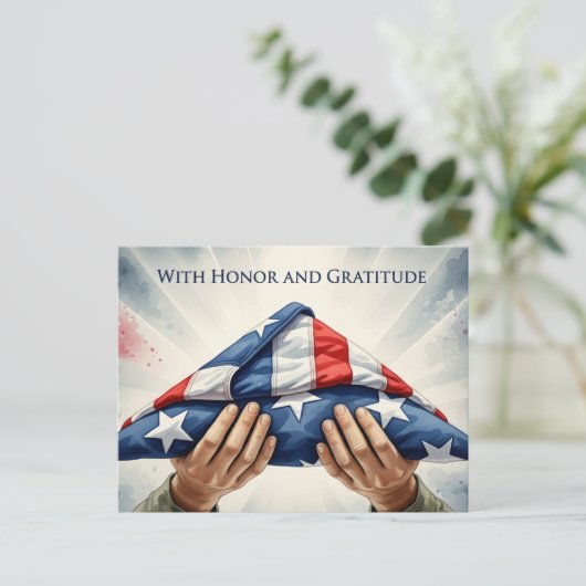 Veteranendag - Eer iedereen die heeft gediend Briefkaart (Staand voorkant)