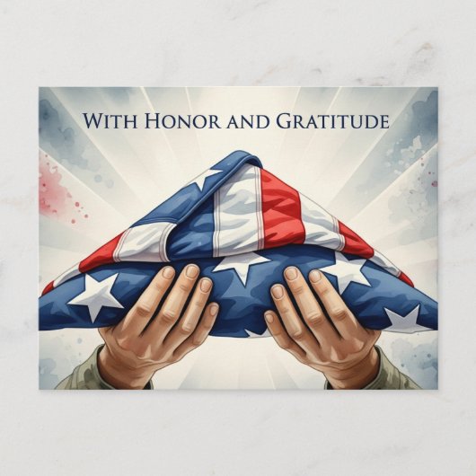 Veteranendag - Eer iedereen die heeft gediend Briefkaart (Voorkant)