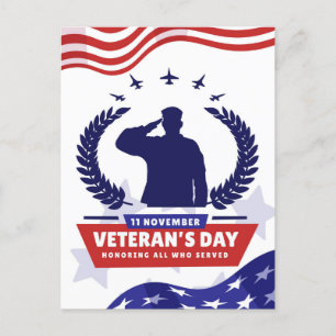 Veteranendag - Eer iedereen die heeft gediend Feestdagenkaart