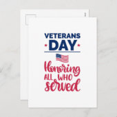 Veteranendag Feestdagenkaart (Voorkant / Achterkant)