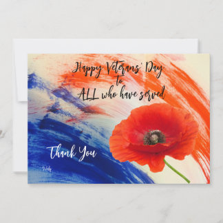Veteranendag Flat Hartelijk dank Bedankkaart