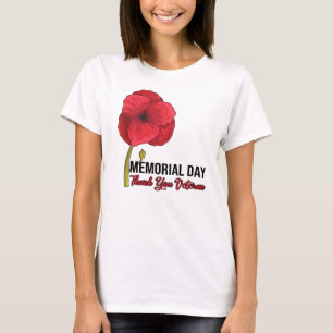 Veteranendag van de Amerikaanse papaverdag T-shirt