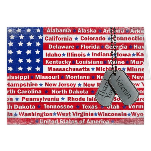 Veteranendag Verenigde Staten vlag (Voorkant Horizontaal)