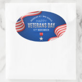 Veteranendag - Vier degenen die dienden Ovale Sticker (Tas)