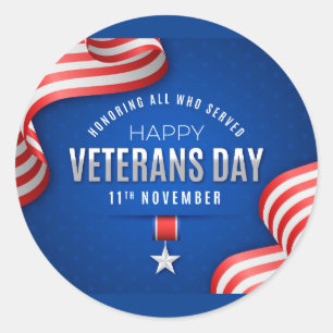 Veteranendag - Vier degenen die dienden Ronde Sticker
