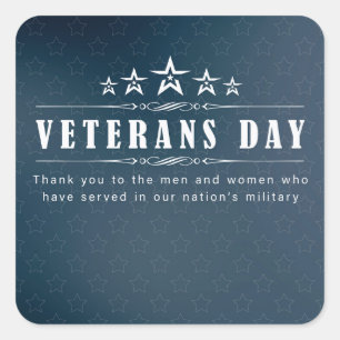 Veteranendag Vierkante Sticker