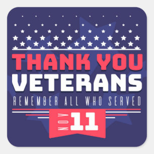 Veteranendag Vierkante Sticker