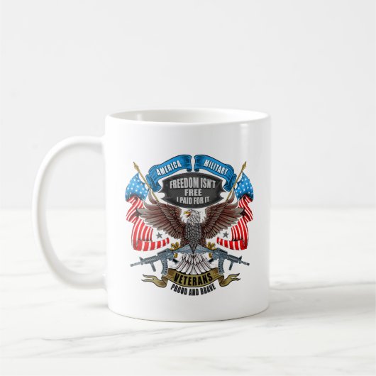 Veteranendag Vrijheid is niet vrij, ik heb er voor Koffiemok (Links)