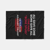 Veterans Anti-trump Draft Dodger Bone Spurs For Ve Fleece Deken (Voorkant (Horizontaal))