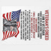 VETERANS CREED FLEECE DEKEN (Voorkant (Horizontaal))