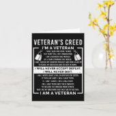 Veteran's Creed Patriot War Usa Oath Grandpa Kaart (Gele Bloem)