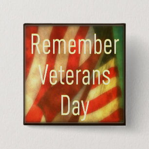 Veterans Dag Button - Onthoud veteranendag