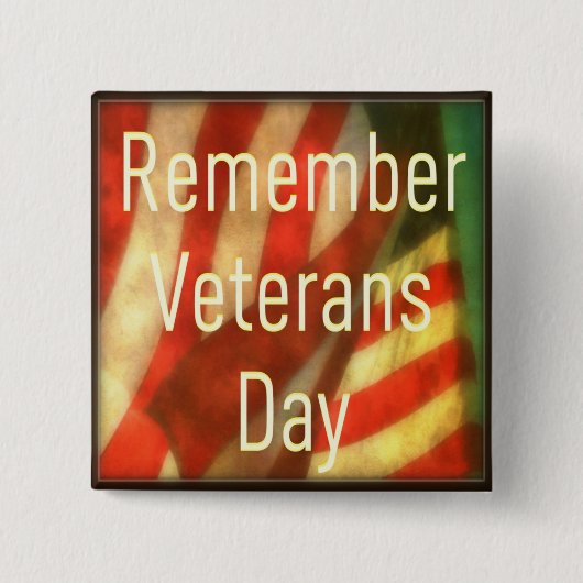 Veterans Dag Button - Onthoud veteranendag (Voorkant)