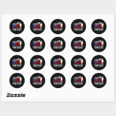 Veterans Dag Dank u voor uw service Ronde Sticker (Vel)