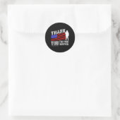 Veterans Dag Dank u voor uw service Ronde Sticker (Tas)