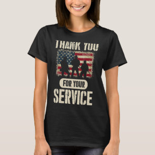 Veterans Dag Dank u voor uw servicepatriotticum T-shirt