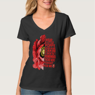 Veterans Dag Rode Poppie Ik heb een papaver draag T-shirt