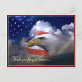 Veterans Day Amerikaanse vlag en adelaar ansichtka Briefkaart (Voorkant)
