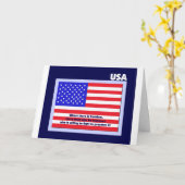 Veterans Day Dank u kaart — Amerikaanse vlag (Gele Bloem)