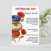 Veterans Day | Donut Social Celebration Kaart (Staand voorkant)