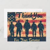 Veterans Day Holiday Briefkaart (Voorkant / Achterkant)