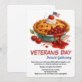 Veterans Day Invitation | Cherry Pie Celebration (Devant / Derrière)