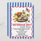 Veterans Day Invitation | Coastal Brunch Celebrati (Devant / Derrière)