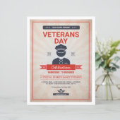 Veterans Day Invitation Flyer Sjabloon (Staand voorkant)
