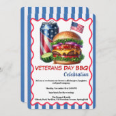 Veterans Day Invitation | Honoring Heroes BBQ (Devant / Derrière)