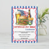 Veterans Day Invitation | Honoring Heroes BBQ Kaart (Staand voorkant)
