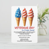 Veterans Day Invitation | Ice cream social party (Debout devant)
