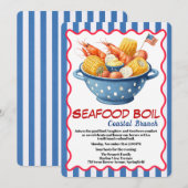 Veterans Day Invitation | Seafood Boil Celebration Kaart (Voorkant / Achterkant)