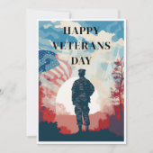 Veterans Day Kaart. Feestdagenkaart (Voorkant)
