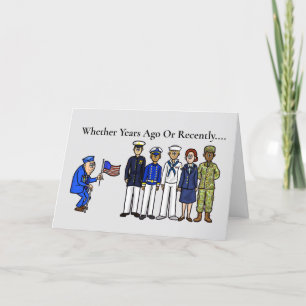 Veterans Day Kaart met alle serviceafdelingen