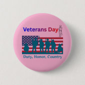 Veterans Day light pink Ronde Button 5,7 Cm (Voorkant)