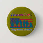 Veterans Day olive Ronde Button 5,7 Cm (Voorkant)