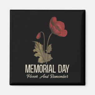Veterans Day opdat we vergeten rode papaver bloem Magneet
