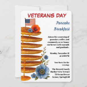 Veterans Day   Pancakeontbijtviering Kaart